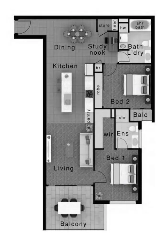 Floorplan of Homely unit listing, 211/6 High Street, Sippy Downs QLD 4556