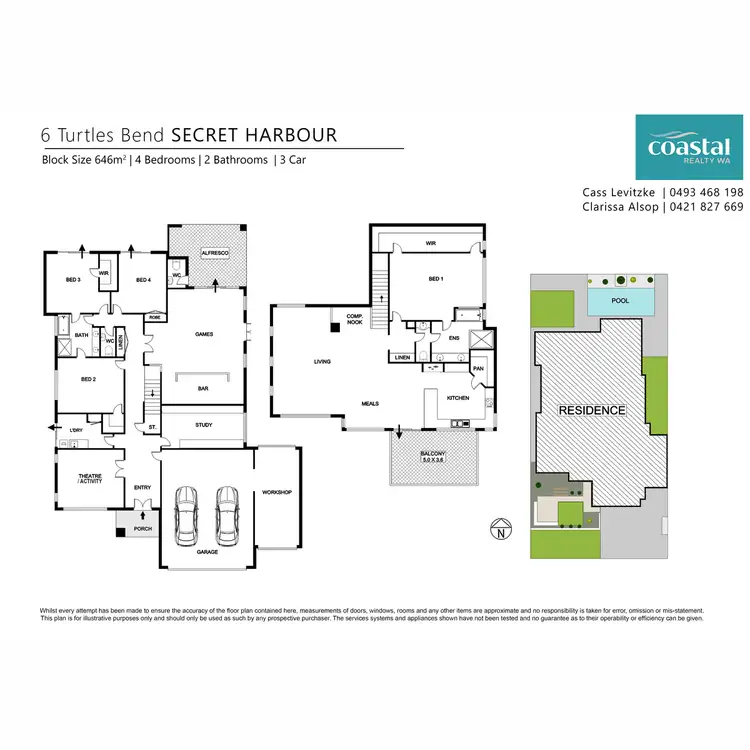 Floorplan of Homely house listing, 6 Turtles Bend, Secret Harbour WA 6173