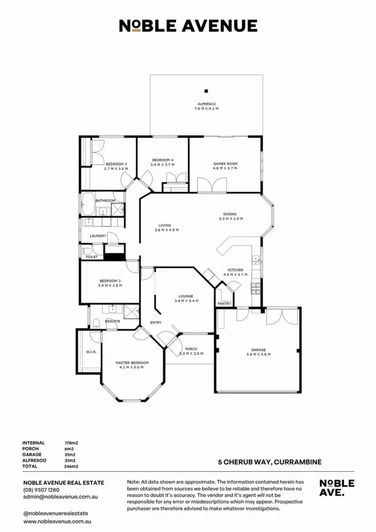 Floorplan of Homely house listing, 5 Cherub Way, Currambine WA 6028