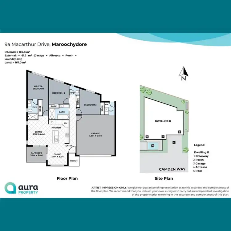 Floorplan of Homely house listing, 9B Macarthur Drive, Maroochydore QLD 4558