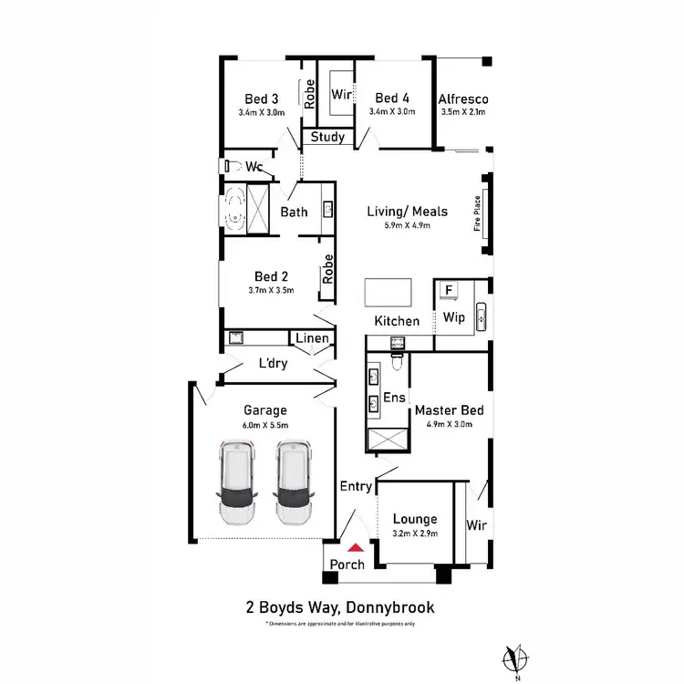Floorplan of Homely house listing, 2 Boyds Way, Donnybrook VIC 3064