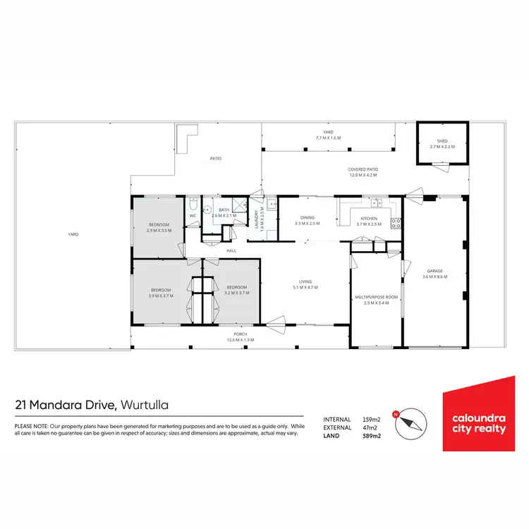 Floorplan of Homely house listing, 21 Mandara Drive, Wurtulla QLD 4575