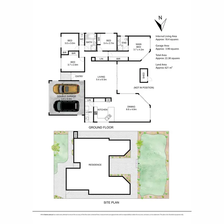 Floorplan of Homely house listing, 10 Sunrise Close, Safety Beach VIC 3936