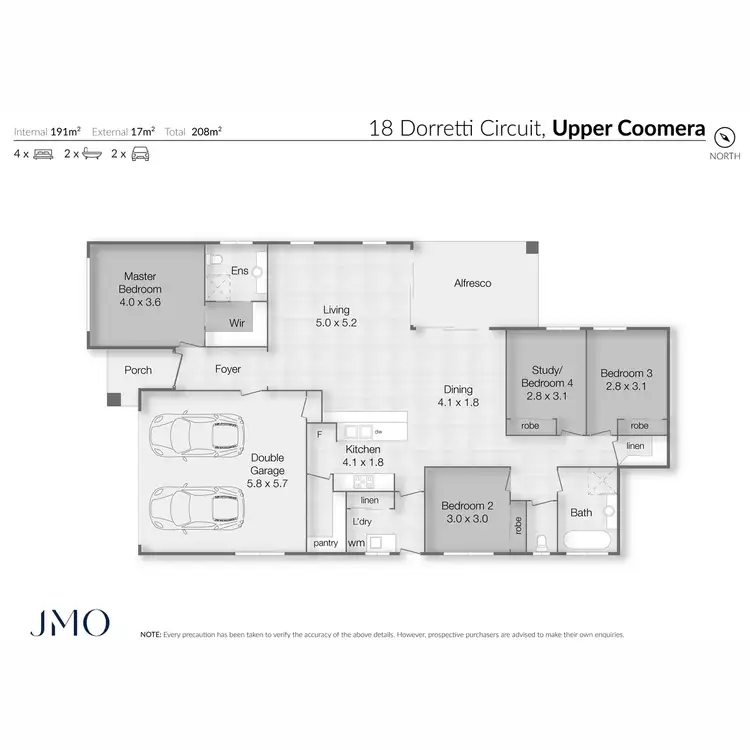 Floorplan of Homely house listing, 18 Dorretti Circuit, Upper Coomera QLD 4209