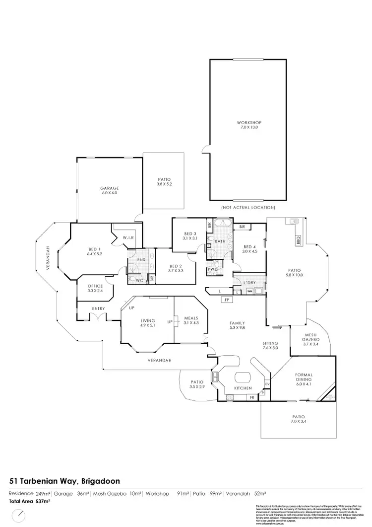 Floorplan of Homely house listing, 51 Tarbenian Way, Brigadoon WA 6069