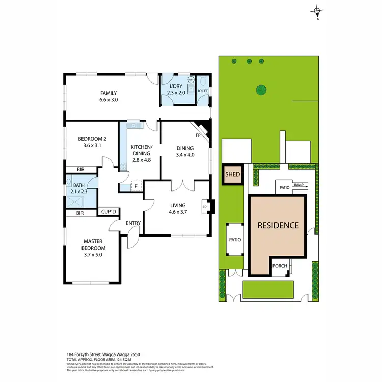 Floorplan of Homely house listing, 184 Forsyth Street, Wagga Wagga NSW 2650