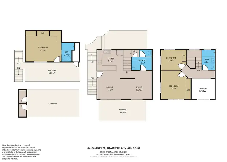 Floorplan of Homely house listing, 3/1 Scully Street, West End QLD 4810