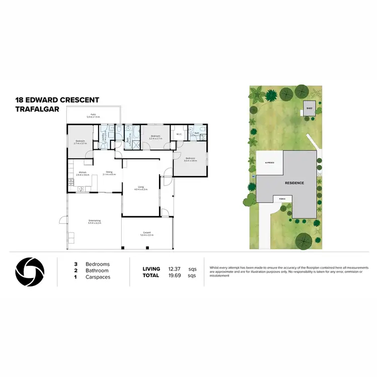 Floorplan of Homely house listing, 18 Edward Crescent, Trafalgar VIC 3824