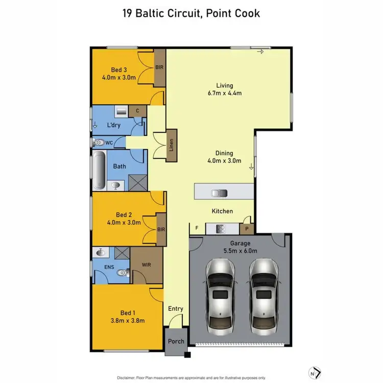 Floorplan of Homely house listing, 19 Baltic Circuit, Point Cook VIC 3030