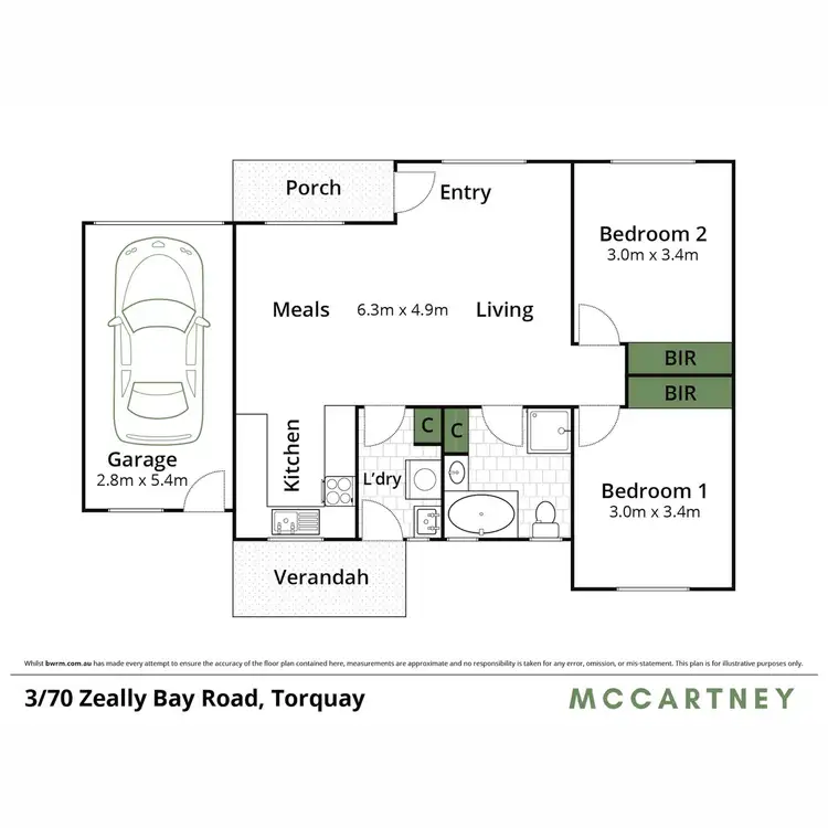 Floorplan of Homely unit listing, 3/70 Zeally Bay Road, Torquay VIC 3228