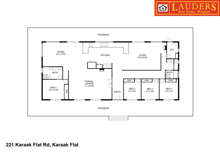 Floorplan of Homely rural property listing, 221 Karaak Flat Road, Karaak Flat NSW 2429