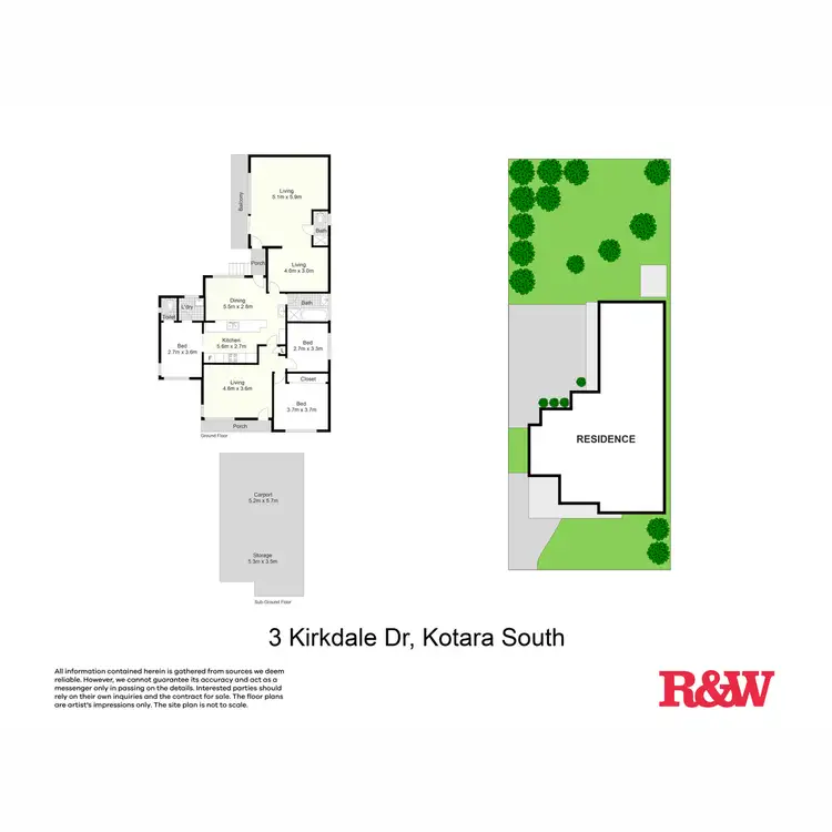 Floorplan of Homely house listing, 3 Kirkdale Drive, Kotara South NSW 2289