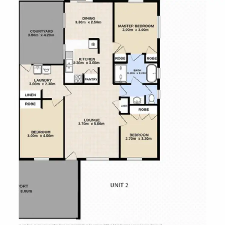 Floorplan of Homely semi-detached listing, 2/63 Robertson Road, Raceview QLD 4305