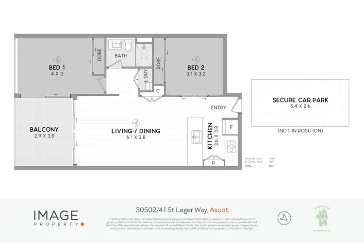 Floorplan of Homely unit listing, 30502/41 Saint Leger Way, Ascot QLD 4007