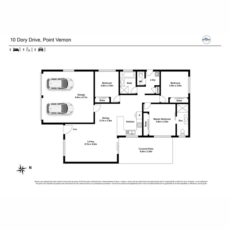Floorplan of Homely house listing, 10 Dory Drive, Point Vernon QLD 4655