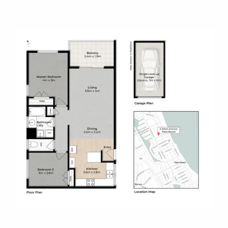 Floorplan of Homely apartment listing, 4/4 Allara Avenue, Palm Beach QLD 4221