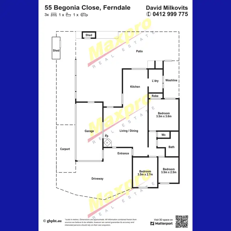 Floorplan of Homely townhouse listing, 55 Begonia Close, Ferndale WA 6148