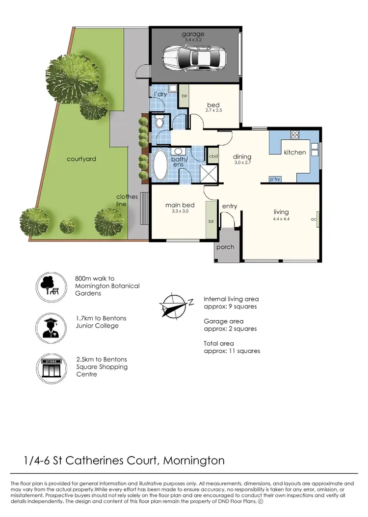 Floorplan of Homely unit listing, 1/4-6 St Catherines Court, Mornington VIC 3931