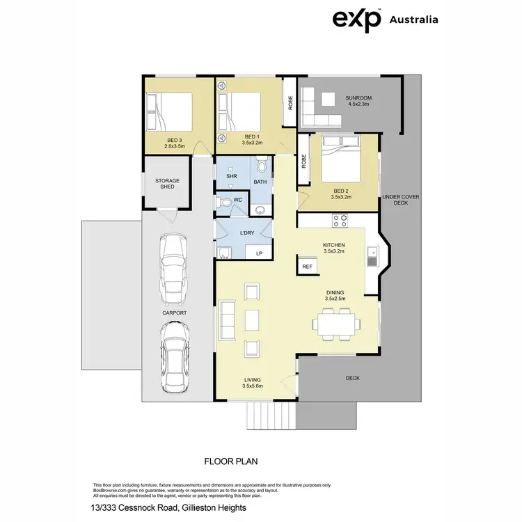 Floorplan of Homely villa listing, 13/333 Cessnock Road, Gillieston Heights NSW 2321