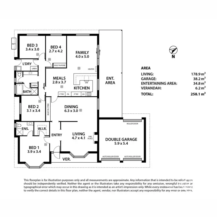 Floorplan of Homely house listing, 6 Marlborough Close, Hillbank SA 5112