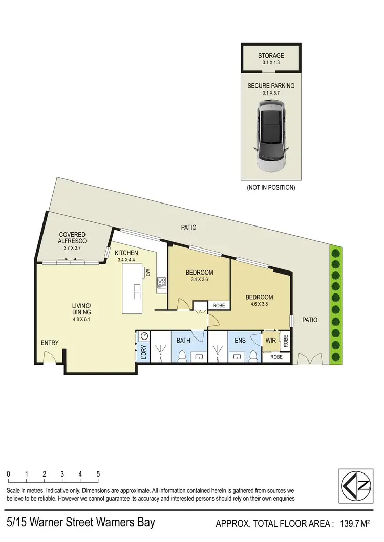 Floorplan of Homely unit listing, 5/15 Warner Street, Warners Bay NSW 2282