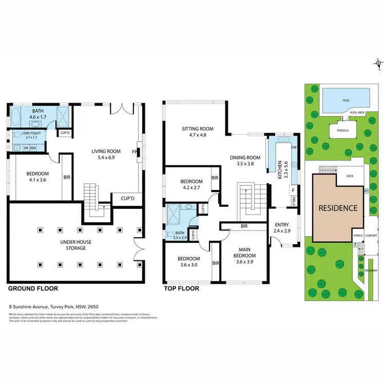 Floorplan of Homely house listing, 8 Sunshine Avenue, Turvey Park NSW 2650