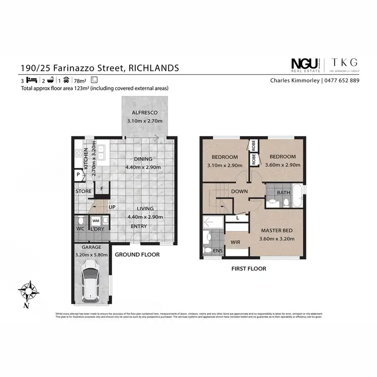 Floorplan of Homely apartment listing, 190/25 Farinazzo Street, Richlands QLD 4077