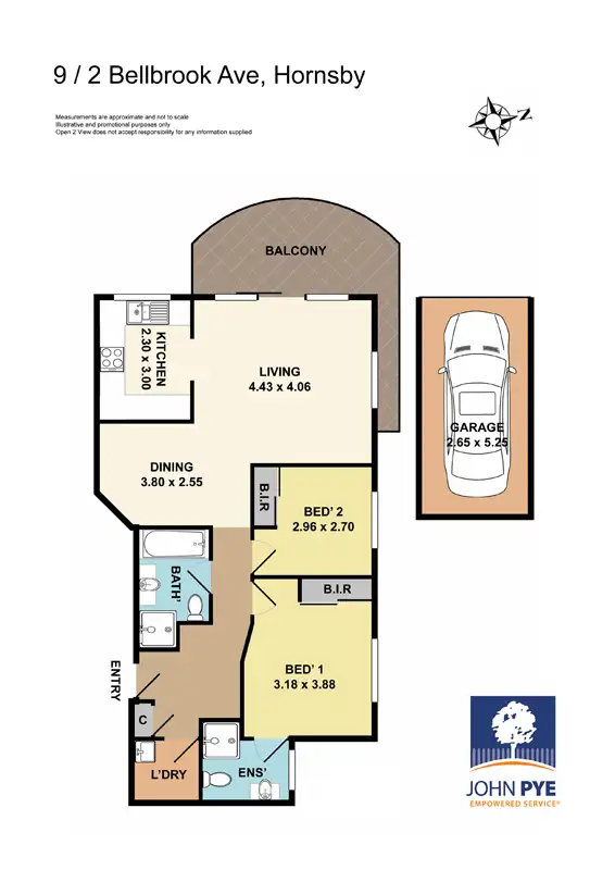 Floorplan of Homely unit listing, 9/2 Bellbrook Avenue, Hornsby NSW 2077