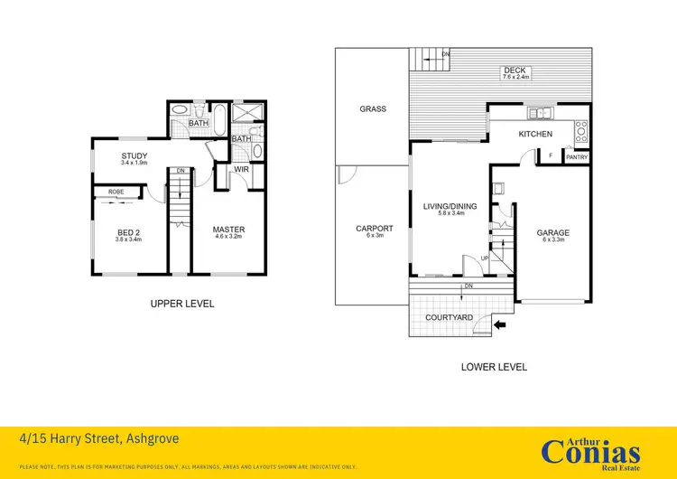 Floorplan of Homely townhouse listing, 4/15 Harry Street, Ashgrove QLD 4060