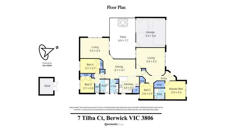 Floorplan of Homely house listing, 7 Tilba Court, Berwick VIC 3806