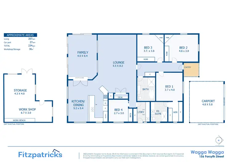 Floorplan of Homely house listing, 156 Forsyth Street, Wagga Wagga NSW 2650