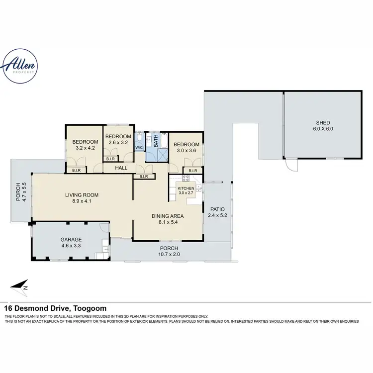 Floorplan of Homely house listing, 16 Desmond Drive, Toogoom QLD 4655