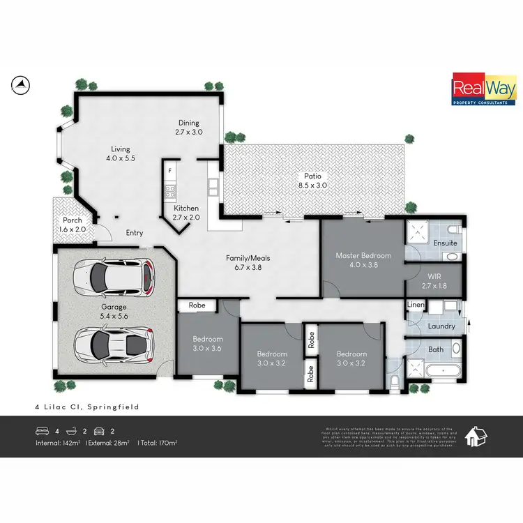 Floorplan of Homely house listing, 4 Lilac Close, Springfield QLD 4300