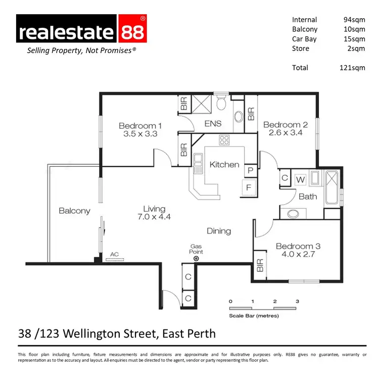 Floorplan of Homely apartment listing, 38/123 Wellington Street, East Perth WA 6004
