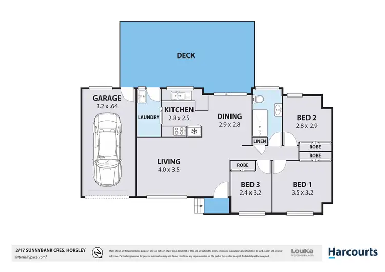 Floorplan of Homely semi-detached listing, 2/17 Sunnybank Crescent, Horsley NSW 2530