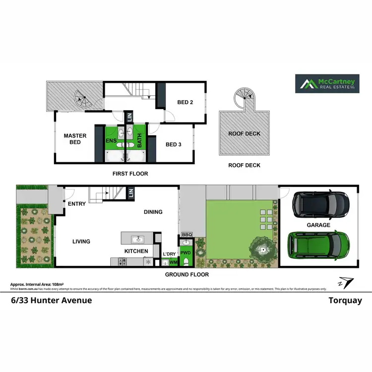 Floorplan of Homely townhouse listing, 6/33 Hunter Avenue, Torquay VIC 3228