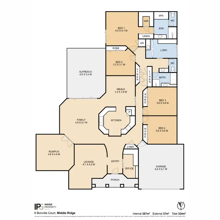 Floorplan of Homely house listing, 6 Bonville Court, Middle Ridge QLD 4350