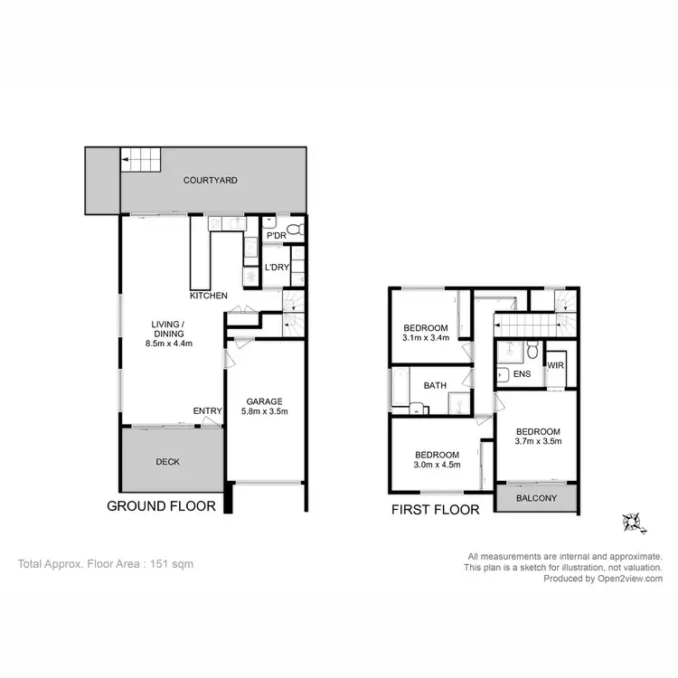 Floorplan of Homely townhouse listing, 15/8 Wynyard Street, South Hobart TAS 7004