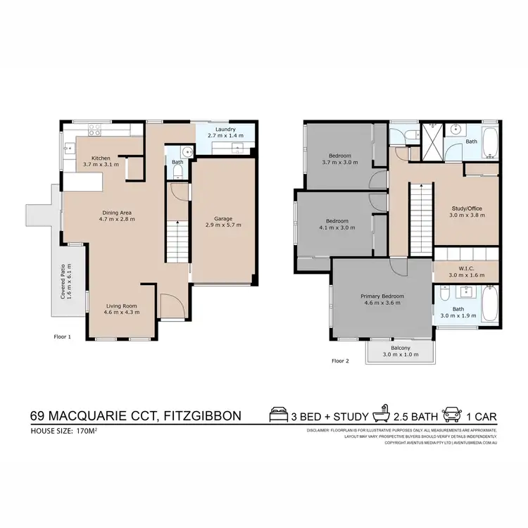 Floorplan of Homely house listing, 69 Macquarie Circuit, Fitzgibbon QLD 4018