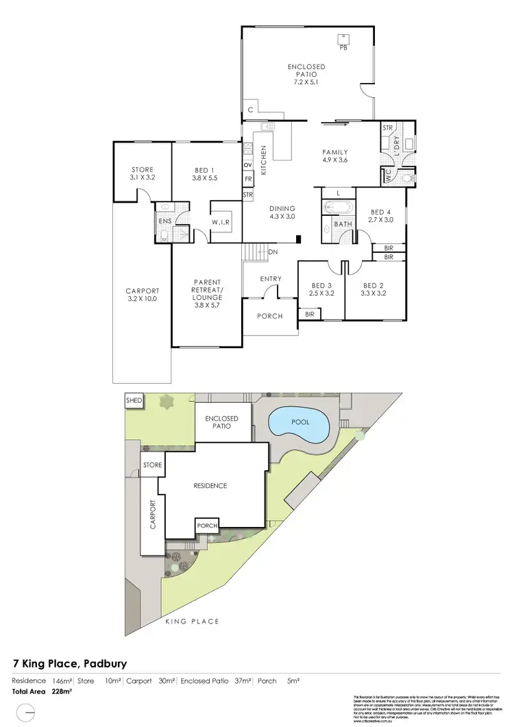 Floorplan of Homely house listing, 7 King Place, Padbury WA 6025
