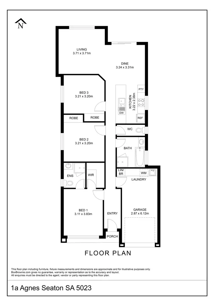 Floorplan of Homely house listing, 1a Agnes Street, Seaton SA 5023