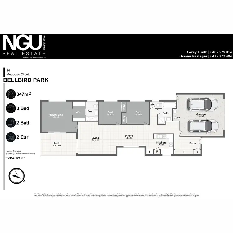 Floorplan of Homely house listing, 19 Meadows Circuit, Bellbird Park QLD 4300