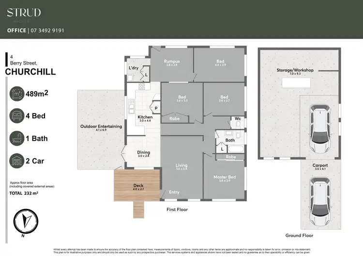 Floorplan of Homely house listing, 4 Berry Street, Churchill QLD 4305