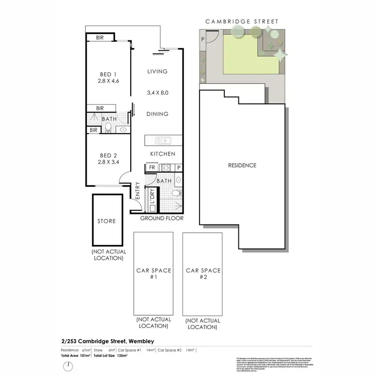 Floorplan of Homely apartment listing, 2/253 Cambridge Street, Wembley WA 6014