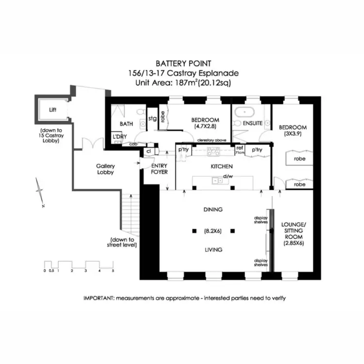 Floorplan of Homely apartment listing, 156/13-17 Castray Esplanade, Battery Point TAS 7004