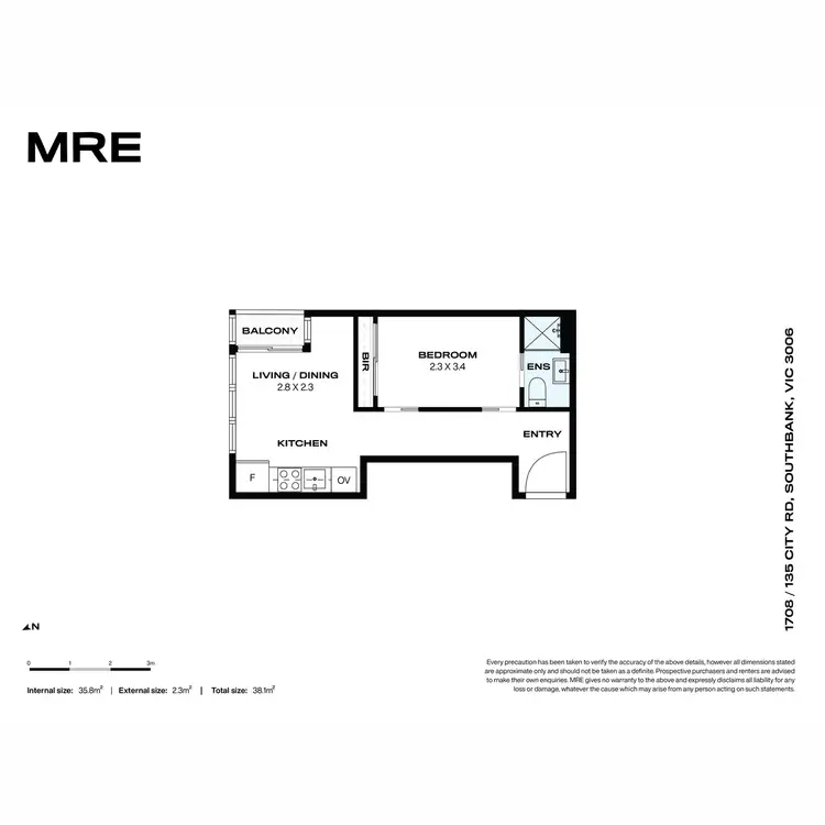 Floorplan of Homely apartment listing, 1708/135 City Road, Southbank VIC 3006