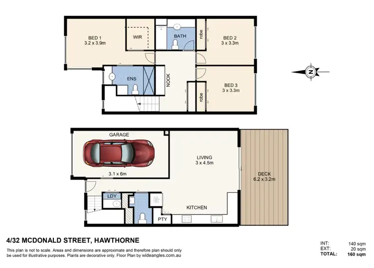 Floorplan of Homely townhouse listing, 4/32 Mcdonald Street, Hawthorne QLD 4171