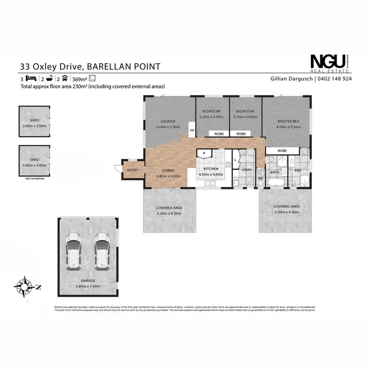Floorplan of Homely house listing, 33 Oxley Drive, Barellan Point QLD 4306