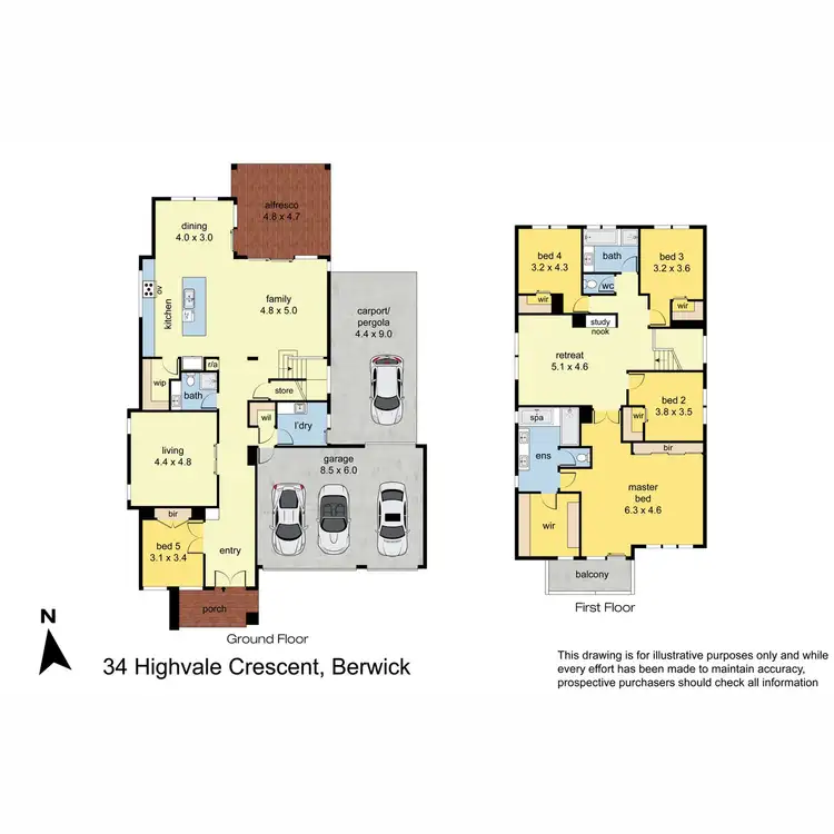 Floorplan of Homely house listing, 34 Highvale Crescent, Berwick VIC 3806