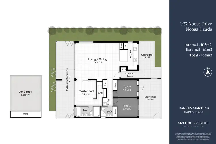 Floorplan of Homely unit listing, 1/37 Noosa Drive, Noosa Heads QLD 4567